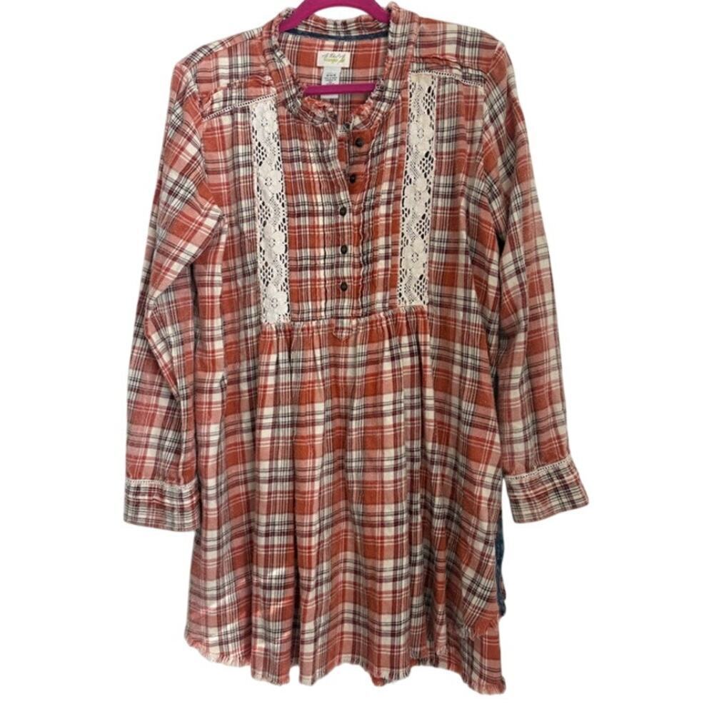 Wrangler Womens Flannel Tunic/Dress Size Medium